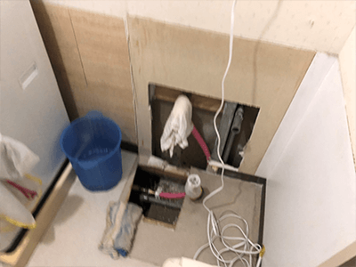 調査のための開口状況
